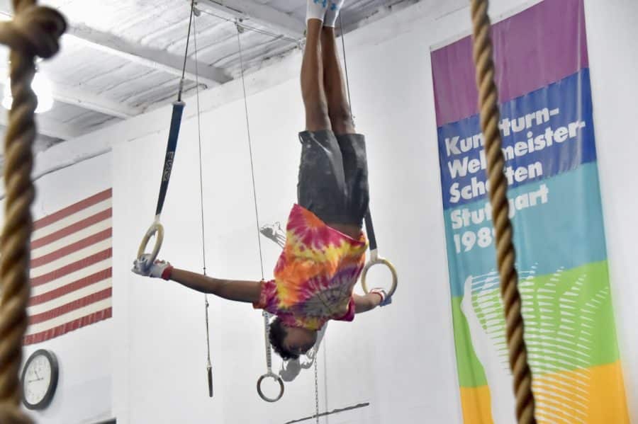 gymnast on rings